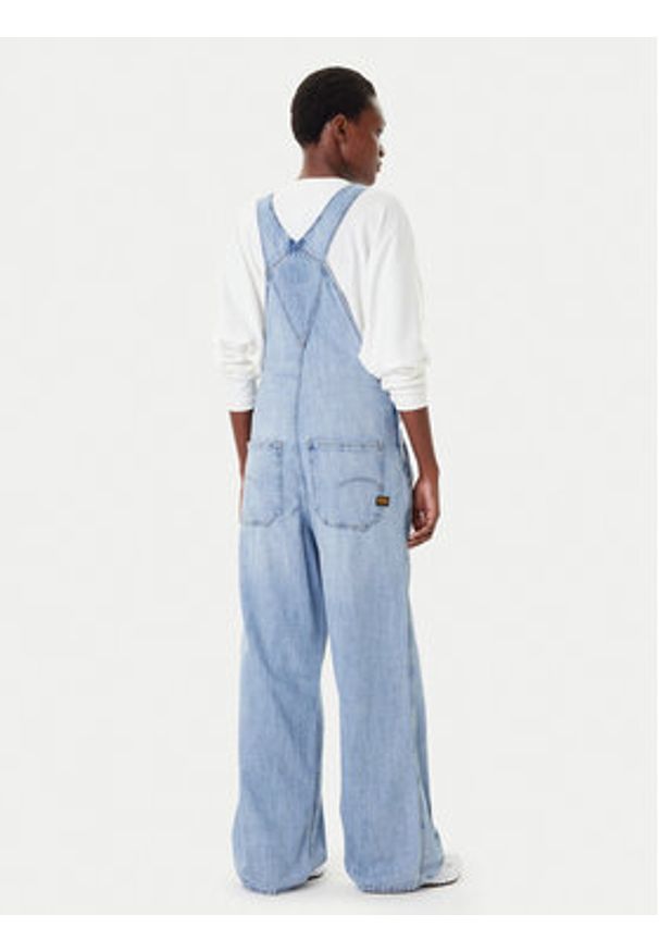G-Star RAW - G-Star Raw Ogrodniczki D24398-D536 Niebieski Straight Fit. Kolor: niebieski
