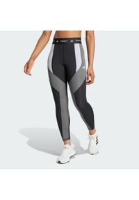 Adidas - Legginsy Techfit 7/8 Colorblock. Kolor: szary, wielokolorowy, brązowy, czarny. Materiał: materiał. Technologia: Techfit (Adidas). Sport: fitness #1