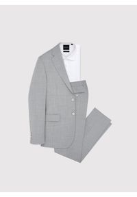 Pako Lorente - PAKO LORENTE - Szary garnitur męski z wełną. Kolor: szary. Materiał: wełna #5