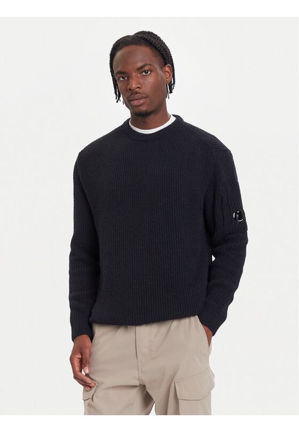 C.P. Company Sweter 19CMKN307A006170A Granatowy Regular Fit. Kolor: niebieski. Materiał: syntetyk