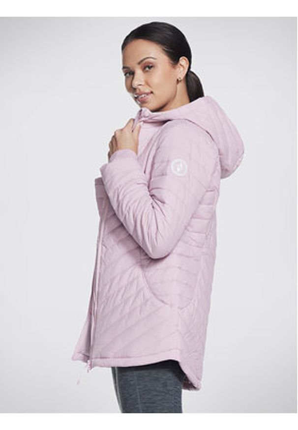 skechers - Skechers Kurtka anorak Goshield Everyday Parka JA5 Różowy Regular Fit. Kolor: różowy. Materiał: syntetyk