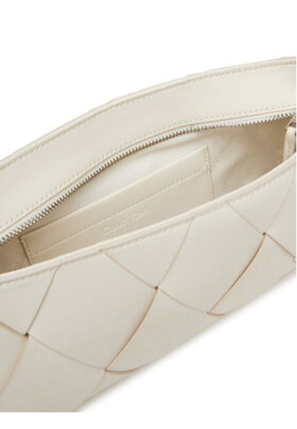 Calvin Klein Torebka Ck Woven Elongated Shoulder Bag K60K612992 Biały. Kolor: biały. Materiał: skórzane