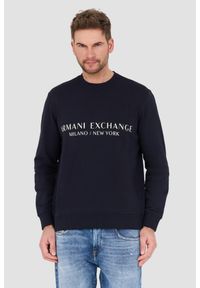 Armani Exchange - ARMANI EXCHANGE Granatowa bluza. Kolor: niebieski