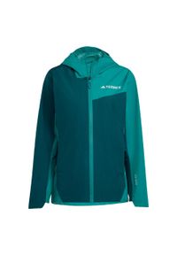 Adidas - Kurtka Terrex Multi 2.5L Rain.Rdy. Kolor: zielony, niebieski, wielokolorowy. Materiał: materiał. Sport: turystyka piesza