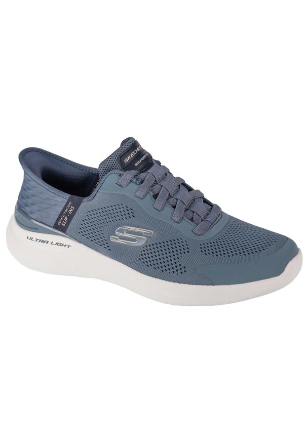 skechers - Buty sportowe Sneakersy męskie, Slip-Ins: Bounder 2.0 - Emerged. Zapięcie: sznurówki. Kolor: niebieski. Materiał: guma, syntetyk, tkanina, materiał. Szerokość cholewki: normalna. Sport: turystyka piesza