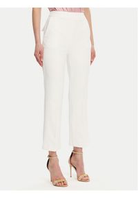 Elisabetta Franchi Spodnie materiałowe PA-089-51E2-V290 Biały Regular Fit. Kolor: biały. Materiał: syntetyk #1