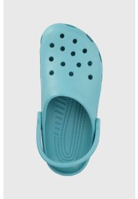 Crocs klapki kolor turkusowy. Nosek buta: okrągły. Kolor: turkusowy. Materiał: materiał. Wzór: gładki #4