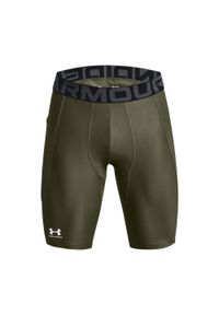 Długie szorty z kieszeniami Under Armour HeatGear. Kolor: zielony, biały, wielokolorowy. Długość: długie. Sport: bieganie, fitness #1