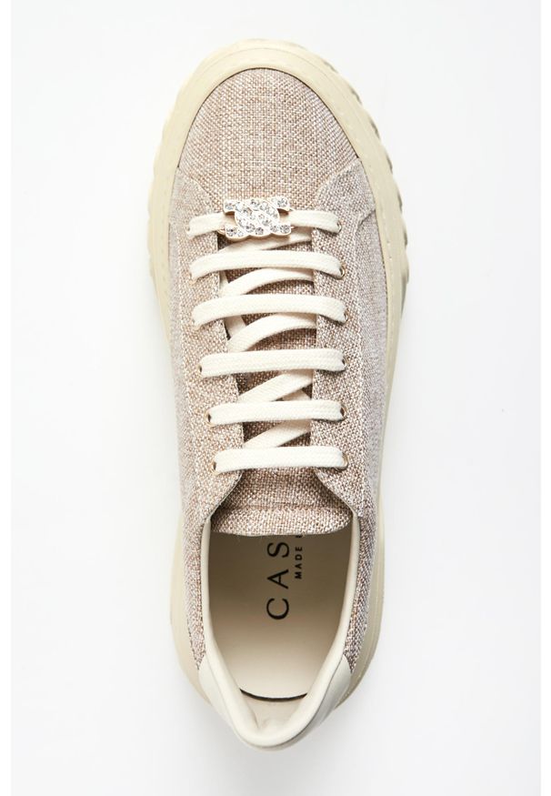 Casadei - Sneakersy damskie skórzane CASADEI. Materiał: skóra