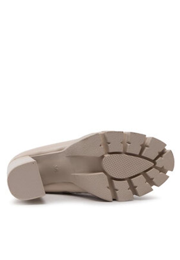 DeeZee Botki 80032-2 Beżowy. Kolor: beżowy. Materiał: skóra