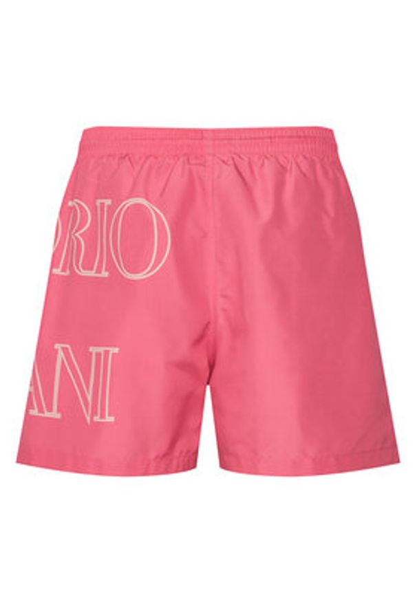 Emporio Armani Szorty kąpielowe EM000583 AF20434 UA303 Różowy Regular Fit. Kolor: różowy. Materiał: syntetyk