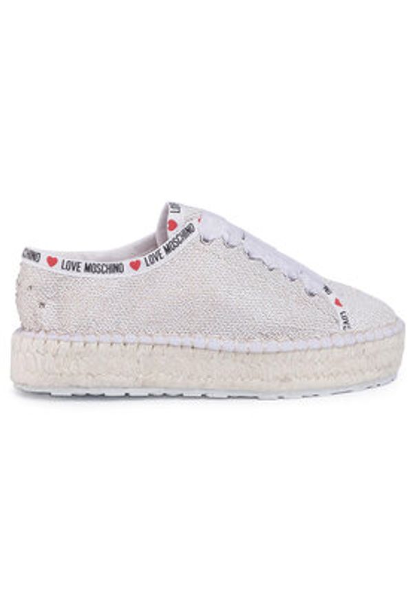 Love Moschino - LOVE MOSCHINO Espadryle JA10383G0AJL010A Beżowy. Kolor: beżowy. Materiał: syntetyk
