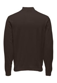 Only & Sons Sweter 22021264 Brązowy Regular Fit. Kolor: brązowy. Materiał: wiskoza #3