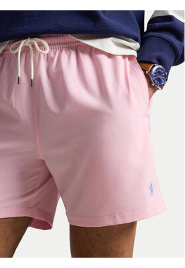 Polo Ralph Lauren Szorty kąpielowe 710957782511 Różowy Regular Fit. Kolor: różowy. Materiał: syntetyk