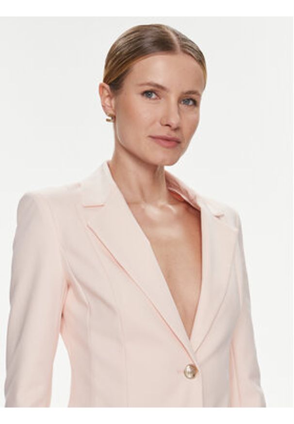 Marciano Guess Marynarka Francesca 4RGN04 9913Z Różowy Regular Fit. Kolor: różowy. Materiał: syntetyk, bawełna