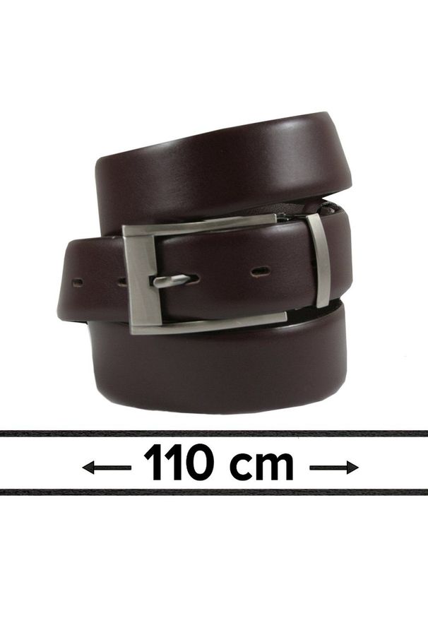 Zet - Pasek do Spodni Męski, Ciemny Brązowy 110cm, Skórzany, Elegancki, Możliwość Skrócenia -ZET. Kolor: brązowy. Materiał: skóra. Styl: elegancki