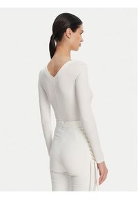 Elisabetta Franchi Body BO-019-51E2-V350 Biały Slim Fit. Kolor: biały. Materiał: wiskoza #4