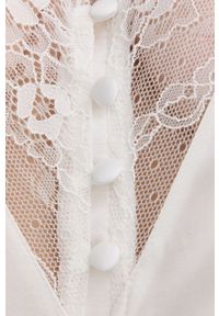 BARDOT - Bardot Bluzka damska kolor biały gładka. Kolor: biały. Materiał: tkanina, koronka. Długość rękawa: na ramiączkach. Wzór: gładki #4