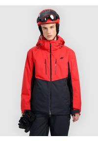 4f - 4F Kurtka narciarska membrana Dermizax 20000 z wypełnieniem Primaloft Black męska - czerwona 3XL. Typ kołnierza: kołnierzyk stójkowy. Kolor: czerwony. Materiał: mesh. Sezon: zima. Styl: klasyczny #1