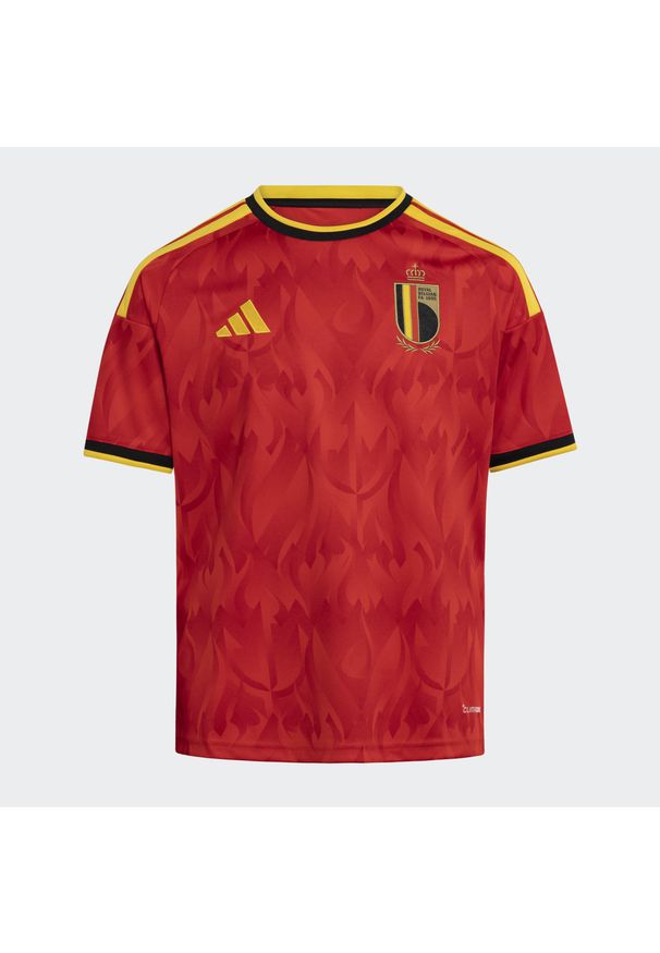 Adidas - Koszulka Belgium 26 Home Kids. Kolor: wielokolorowy, żółty, czerwony. Technologia: ClimaCool (Adidas). Sport: piłka nożna