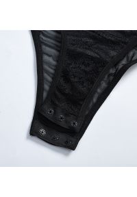 Intica - Body koronkowe na szerokich ramiączkach eleganckie Fede. Kolor: brązowy. Materiał: koronka #6