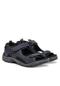 ecco - ECCO Sandały Offroad 82204412038 Granatowy. Kolor: niebieski. Materiał: skóra, nubuk