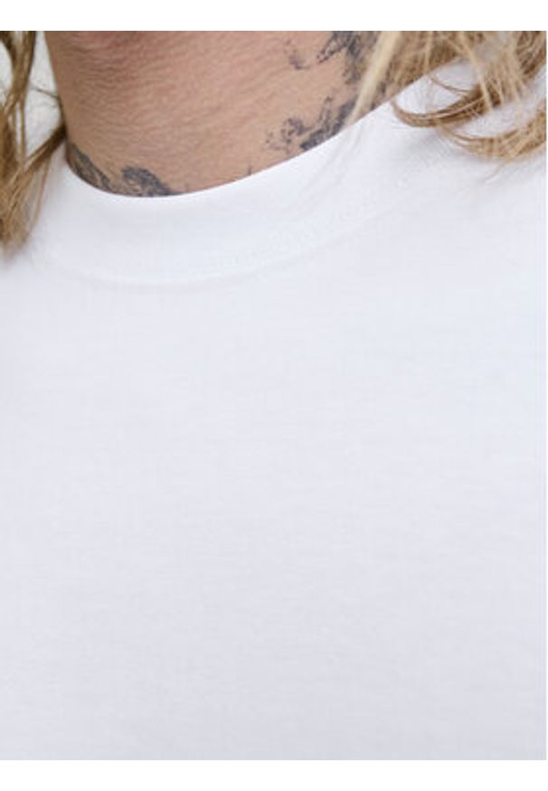 Jack & Jones Longsleeve Soho 12278788 Biały Relaxed Fit. Kolor: biały. Materiał: bawełna. Długość rękawa: długi rękaw