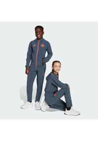 Adidas - Spodnie dla dzieci FC Bayern Tiro 25 Competition Vis Tech Travel. Kolor: szary, wielokolorowy, pomarańczowy. Styl: młodzieżowy