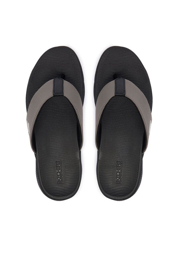 skechers - Skechers Japonki 229267/TPBK Czarny. Kolor: czarny. Materiał: materiał