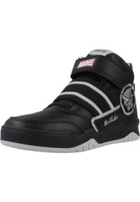 Geox - Buty GEOX J PERTH Czarny. Kolor: czarny. Materiał: syntetyk, tkanina. Sport: turystyka piesza
