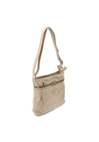 Torebka damska Rieker, z tekstylnego materiału o plecionej strukturze z regulowanym paskiem na ramię praktyczną kieszenią z przodu i lekką wygodną fo. Kolor: beżowy. Wzór: motyw zwierzęcy. Sezon: lato. Materiał: skórzane. Styl: casual, elegancki, wakacyjny. Rodzaj torebki: na ramię #3