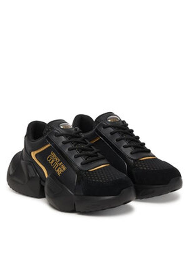 Versace Jeans Couture Sneakersy 80VA3SU3 ZPB78 G89 Czarny. Kolor: czarny. Materiał: skóra