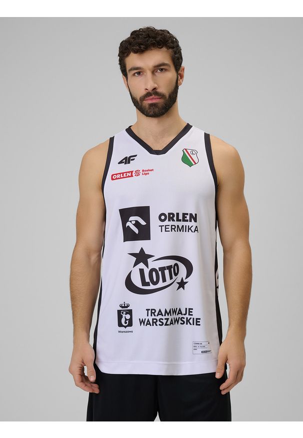 4f - 4F Koszulka meczowa replika domowa z sezonu 2025/26 męska 4F x Legia Warszawa - biała 3XL. Kolor: biały. Materiał: materiał. Wzór: nadruk. Sport: fitness