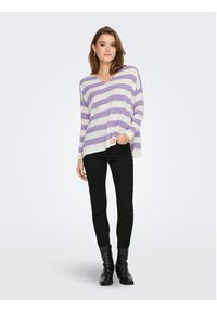 only - ONLY Sweter 15219642 Fioletowy Regular Fit. Kolor: fioletowy. Materiał: syntetyk
