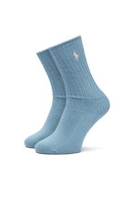 Polo Ralph Lauren Skarpety wysokie damskie 455921921001 Niebieski. Kolor: niebieski. Materiał: materiał, bawełna