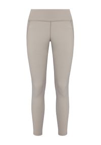 Reebok Legginsy 100076185 Beżowy Slim Fit. Kolor: beżowy. Materiał: syntetyk