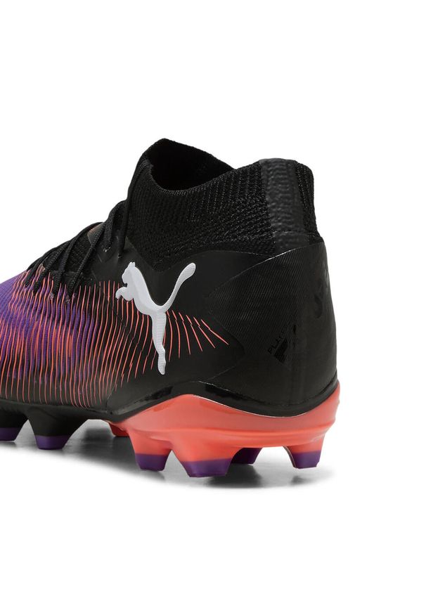 Puma - Buty piłkarskie FUTURE 8 PRO FG/AG PUMA Black White Glowing Red. Kolor: czerwony, biały, wielokolorowy, czarny. Materiał: syntetyk, tkanina, materiał. Sport: piłka nożna