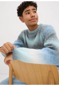 bonprix - Gruby sweter z efektem ombre. Kolor: szary