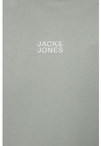Jack & Jones bluza męska kolor zielony z aplikacją. Okazja: na co dzień. Kolor: zielony. Wzór: aplikacja. Styl: casual