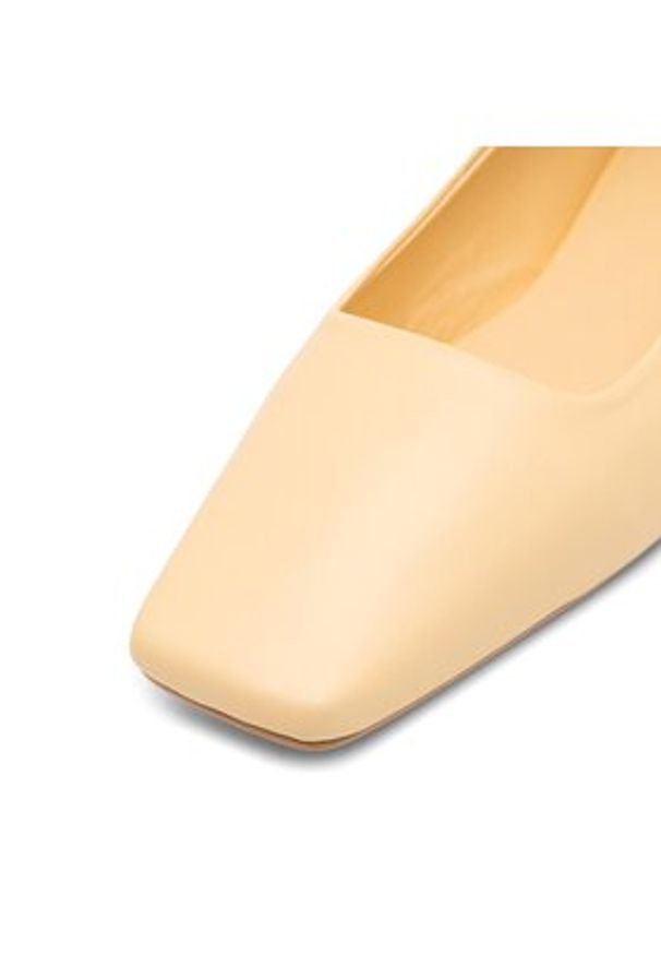 Simple Baleriny SARAGOSSA1-23SSB40 Żółty. Kolor: żółty. Materiał: skóra