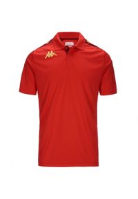 Polo Kappa Ghiolo. Typ kołnierza: polo. Kolor: wielokolorowy, czerwony. Sport: piłka nożna, fitness #1
