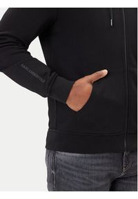 Karl Lagerfeld - KARL LAGERFELD Bluza 705045 554910 Czarny Regular Fit. Typ kołnierza: dekolt w karo. Kolor: czarny. Materiał: bawełna #4