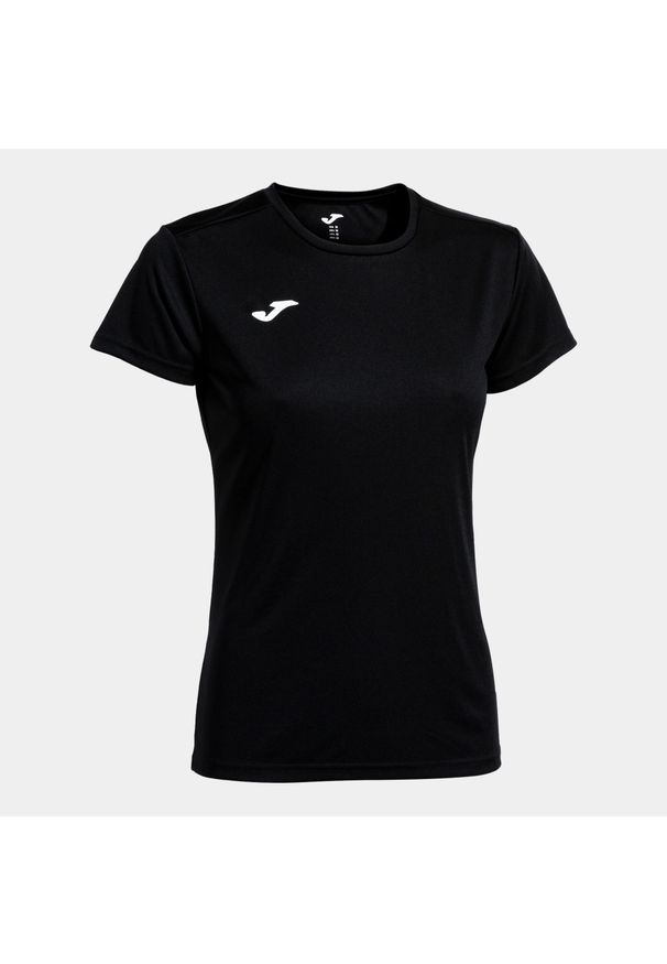 Koszulka do biegania damska Joma Combi z krótkim rękawem. Kolor: czarny. Długość rękawa: krótki rękaw. Długość: krótkie. Sport: piłka ręczna