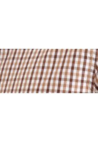 TOP SECRET - Koszula męska w kratkę. Kolor: beżowy. Materiał: tkanina, bawełna. Długość rękawa: krótki rękaw. Długość: krótkie. Wzór: kratka. Styl: wakacyjny #7