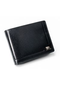 ROVICKY - Portfel męski skórzany Rovicky czarny PC-023-BAR. Kolor: czarny. Materiał: skóra