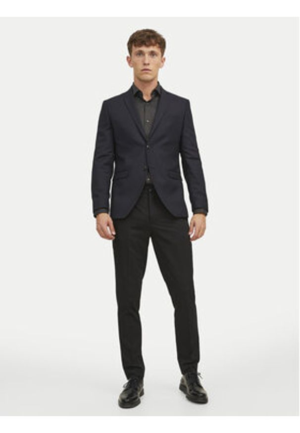 Jack & Jones Marynarka Solaris 12141107 Czarny Slim Fit. Kolor: czarny. Materiał: syntetyk