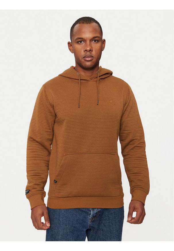 INDICODE Bluza Yalom 55-677 Brązowy Regular Fit. Kolor: brązowy. Materiał: syntetyk, bawełna