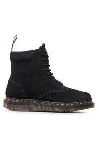 Dr. Martens Kozaki Berman 27688001 Czarny. Kolor: czarny. Materiał: skóra, zamsz