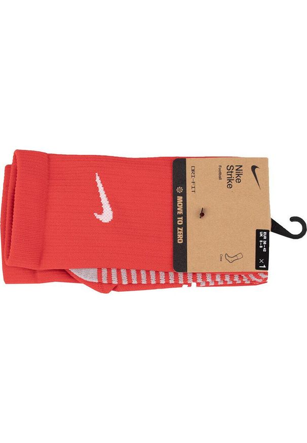 Skarpety Nike Dri-Fit Strike. Kolor: czerwony. Technologia: Dri-Fit (Nike). Sport: piłka nożna