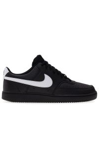 Buty męskie Nike Court Vision Low FZ0630-010 - czarne. Zapięcie: sznurówki. Kolor: czarny. Materiał: skóra, materiał, guma, syntetyk. Szerokość cholewki: normalna. Sezon: lato. Model: Nike Court